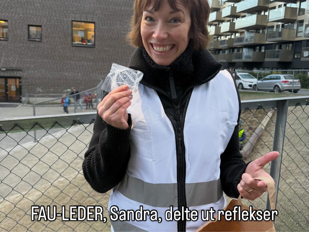 en person som holder en refleks