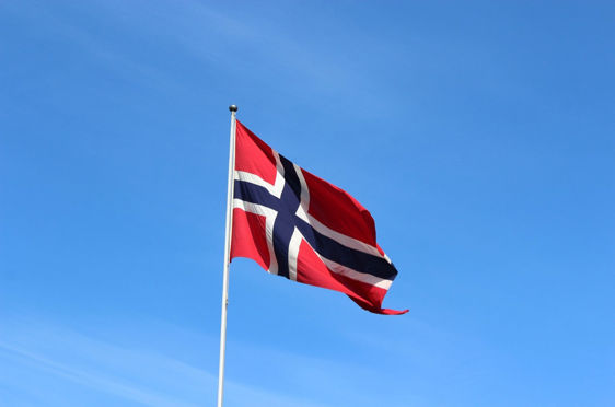 et flagg på en stang