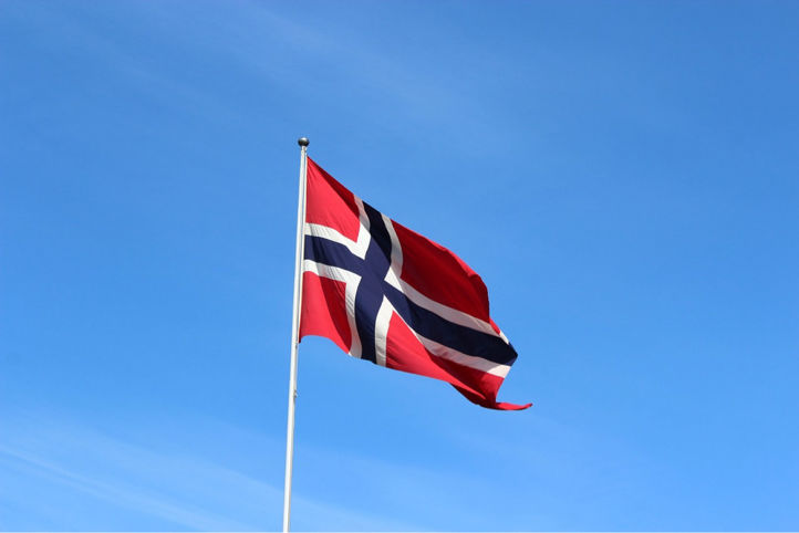 et flagg på en stang