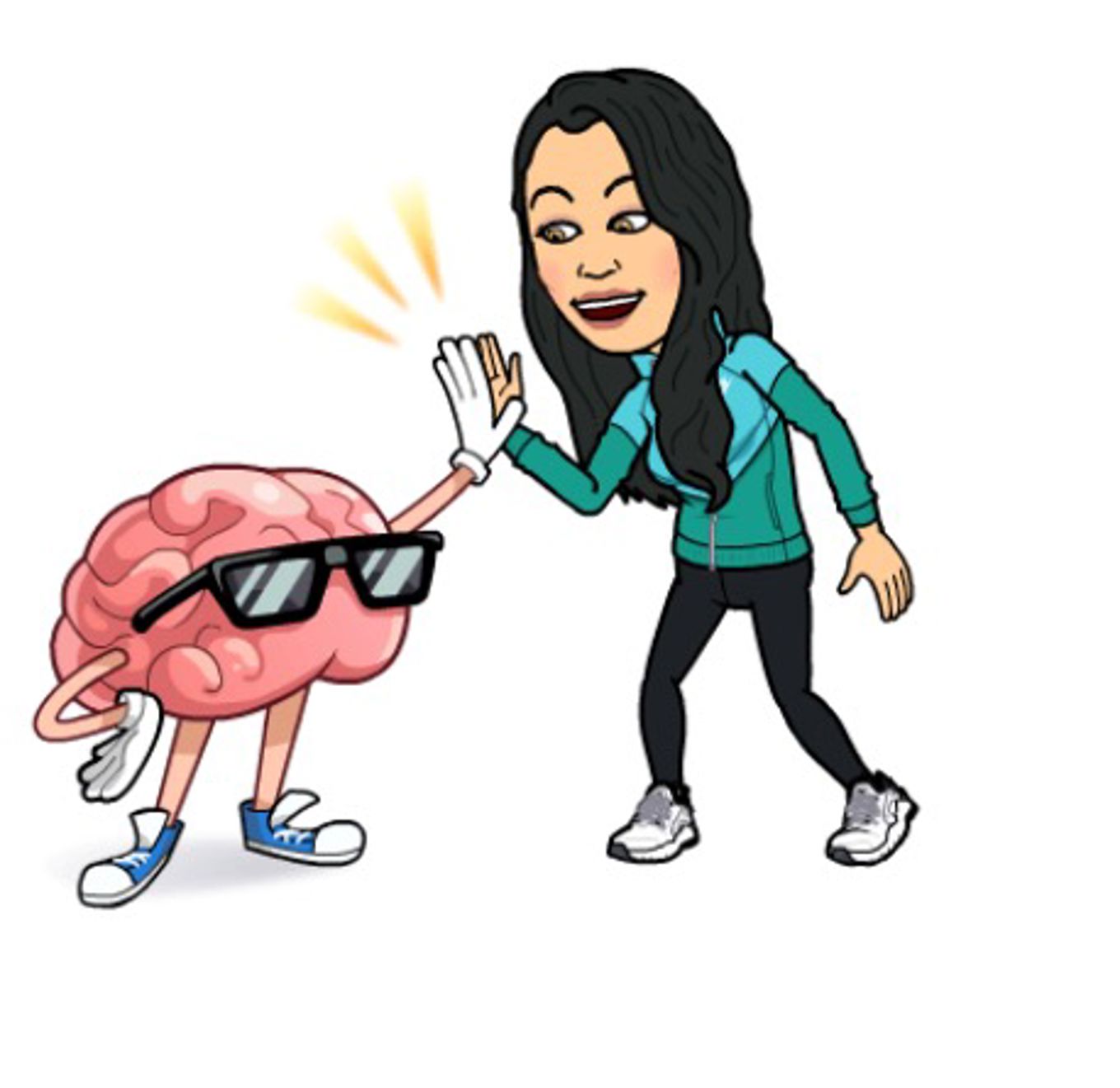 Foto: På FNS lærer vi at hjernen kan trenes Jente tar "high five" med en hjerne